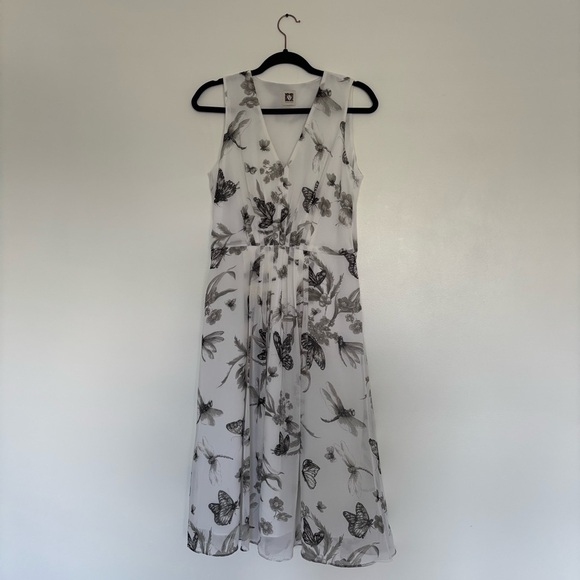 Anne Klein Butterfly Fit & Flare Dress - Picture 1 of 4